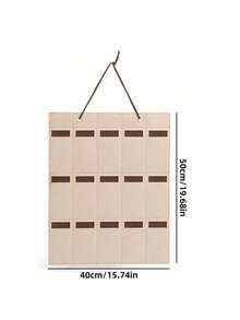 1pc Hanging Glasses Storage Bag, Beige Polyamide Multi Grid Glasses Storage Bag Home, Gender Reveal Party, Birthdays, Weddings, Parties, Colleagues, Friends, And Family, Back To School - 淺褐色的 - 查看 6