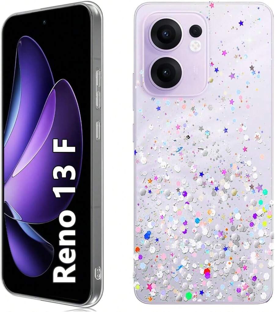 Funda para A58 4G,Suave Antiarañazos,Concha de Purpurina Translúcida - OPPO Reno 13 F - Ver 1
