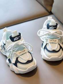 1 par de zapatos deportivos para bebé, zapatos para caminar de niño pequeño, zapatos casuales de suela blanda para niños, zapatillas gruesas de moda para niñas, zapatillas de estudiante, adecuados para todas las estaciones