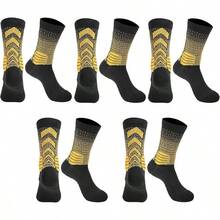 5 pares de calcetines deportivos para hombres, gruesos, protectores, acolchados, para baloncesto, fútbol, actividades al aire  correr - negro (C-NEGRO) - Ver 3