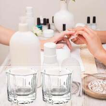 6/10/12/24/36pcs Acrylic Nail Monomer Liquid Powder Glass Cup, Clear Crystal Bowl Holder, For Nail Extension Supplies, Multi-Purpose Divided Cups - Clear - View 2