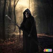 Spooktacular Creations Bastón de mago vintage elegante, plateado, 147 cm, accesorio para disfraz, cetro, bastón para caminar, accesorios para niños, disfraz de vampiro, juego de simulación - / - Ver 5