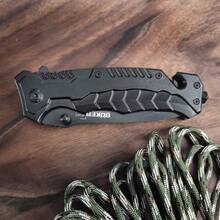 1pc,Customizable Pocket Knife For Men/Women, EDC Knife With Clip, Emergency Glass Breaker, Serrated Edge Cool Pocket Knife For Outdoor Survival, Camping, Hunting, Gift For Dad, Couple, Son, Laser Engraved - Outdoor Knife - View 6