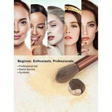 13-Piece Professional Makeup Brush Set, Ladies' Makeup Brush Set With Storage Bag, Fashionable Girls' Project, Made Of High-Quality Fiber, Rendering Foundation, Concealer, Eyeshadow, Blush - Women's Gift, Suitable For Beginners - 隨機顏色-13pcs套裝 - 查看 5