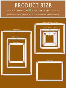 1 khung thêu chữ thập thủ công DIY màu trắng, khung thêu kim đột lỗ, được lắp ráp bằng phương pháp ghép nối, làm từ ống tròn PVC chất lượng cao dày 2cm, rất chắc chắn và bền, cho hiệu ứng thêu phẳng, đặc biệt thích hợp cho các loại vải thêu khổ lớn. - trắng - Xem 3