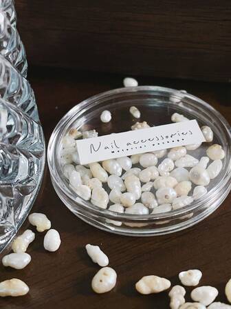 50颗天然巴洛克不对称珍珠美甲装饰品