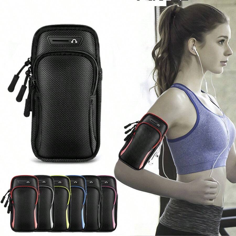 Fitness Waist Bag Armband For Cell Phone Holder For 6.5 To 7.2 Inch Phones - Green - View 1