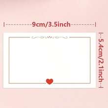 10/20/30/100pcs Simple Heart Shaped Blank Cards, Suitable For Valentine's Day, New Year, Wedding, Birthday, Anniversary, Holidays, Gift Tags, Message Cards, Wallet Cards, Business Cards, White Greeting Cards, Teacher's Day Gifts - Multicolor - View 3