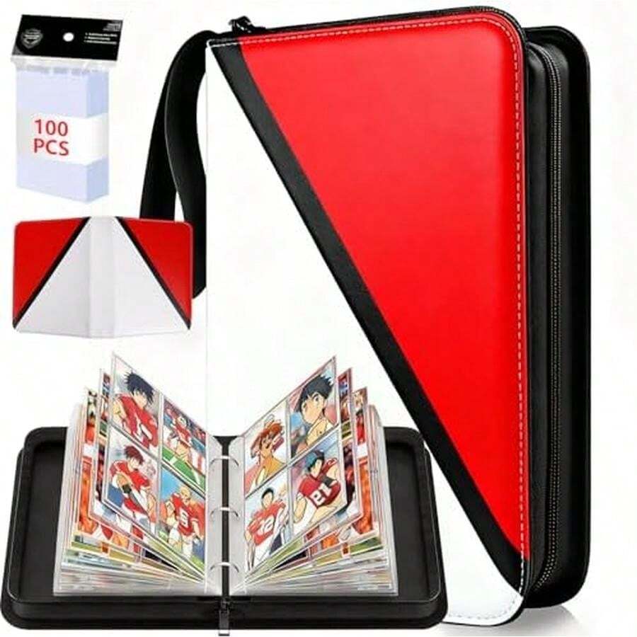 Álbum de Tarjetas - Album para Cartas 400 Bolsillo, Viene con 100 Fundas de Tarjeteros, Portátil Carpeta, Mejor Regalos para Coleccionistas, Niños, Halloween, Navidad(D) - B - Ver 1