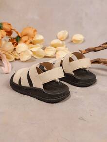 新款儿童凉鞋，学生夏季沙滩鞋，幼儿防滑软底休闲鞋 - 米色 - 查看 5