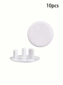 10pcs White And Black Plastic Outlet Covers - Household Appliance Accessories, Child Safety Protectors - Multicolor - View 10
