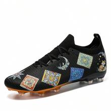 Zapatillas de fútbol profesionales resistentes al desgaste, zapatos de entrenamiento de fútbol al aire libre, agarre multicolor, equilibrio fuerte, Verano - CD BLANCO - Ver 9