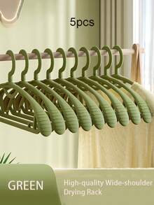 5/10个装耐用塑料衣架，加厚加宽肩部，360度旋转挂钩，防滑衣架，适用于成人服装，加宽肩部防滑无痕加厚衣架，家用 - 彩色 - 查看 11