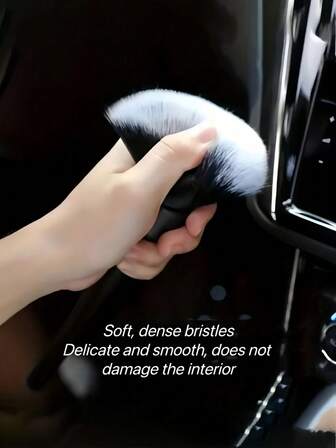 Premium Car Interior Detailing Brush For Dash Air Vents Leather Console Cleaning Ultra-Soft Bristles For Dusting Crumb Removal Delicate Surfaces Essential Auto Cleaning Tool For Professional Detailers Car Enthusiasts Achieves Spotless Interior Without Scratches Or Lint