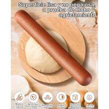 Rodillo Reposteria, Rodillo De Madera Para Masa, 20 Cm De Longitud, Ideal Para Pizzas, Galletas, Etc., Adecuado Para Uso Doméstico y Profesional, Es Una Herramienta De Cocina Esencial - / - Ver 4