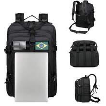 50L Reinforced Waterproof Men's Backpack For Camping, Travel, Mountaineering, Hiking And Outdoor Adventures - màu đen - Xem 3