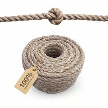 EstiloCuerda De HenequéN 100% Natural 6MM 10 METROS| 3 Brazos, Biodegradable Y Alta Resistencia - Ideal Para DecoracióN, Agricultura, ConstruccióN Y Carga Pesada Hen 6MM 10MtsVersióN Mejorada - 4 mm - Ver 2