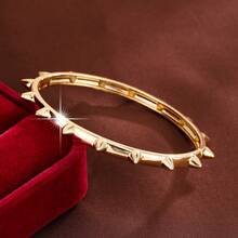 1 pieza Brazalete de mujer con diseño liso y creativo con forma de remache - Multicolor - Ver 5