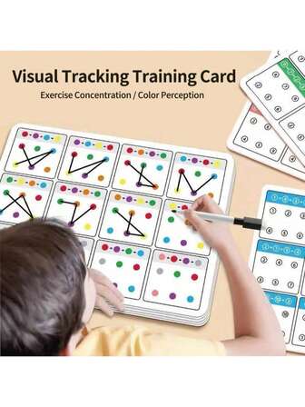 1 st Montessori återanvändbar whiteboardpenna med suddgummi, fokuserad och färguppfattningsträning, minnesförbättring, förskoleinlärning, handstilsutveckling, lämplig som födelsedags-/julpresent (slumpmässig markörfärg)