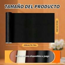 Kit de Parches Reparadores de Piel,Parche de Cuero Autoadhesivo,Piezas ReparacióN de Cuero Pegatinas,Ideal para Restaurar ArtíCulos De Piel Como SofáS, Sillas, Bolsos, Etc. 50 X 200 cm (Marrón Oscuro) - Marrón Claro - Ver 6