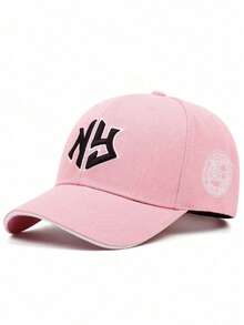 Simple And Creative New Baseball Hat Letter NY Embroidered Hip Hop Hat Street Fashion Personalized Skateboarding Hat Outdoor Daily Commuting Decorative Hat Leisure Sports Sunshade Hat Male Female Same Style - Pink - View 2