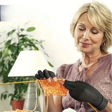 Full Coverage Compression Copper Gloves, Unisex, Non-Slip |   Copper Fiber Suitable For Daily Use, Typing, Crocheting, Cycling, Driving, Fitness, And Outdoor Warm Copper Gloves, Unisex, Form-Fitting Design, Hand Wash Only, Winter Gloves, Cold Weather Gear, Comfortable Fit, Unisex Design, Copper Fiber Gloves, Breathable Fabric, Finger Gloves, Compression Gloves, Office Workers, Men And Women - màu đen - Xem 11