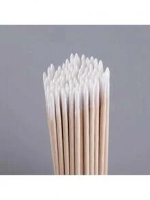 100/200/300/500/2000/5000pcs/10pcs 雙頭指甲油棉片，小型雙頭眉毛彩妝擦拭工具，約 100pcs/包 (包裝方式：1/2/3/5 包) - 白色 - 查看 7