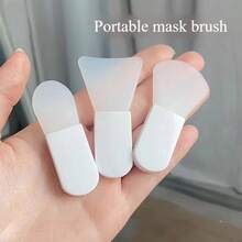 3 Peças Mini Pincel de Silicone para Máscara Facial com Cabo, Cerdas Macias, Embalados Individualmente, Estilo Aplicador Curto, Ferramenta de Beleza Facial