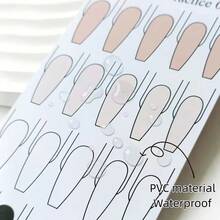5 Sheets Nail Art Practice Card PVC Waterproof Beginner Nail Training And Learning Practice Card - Multicolor - View 4