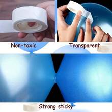 Puntos de pegamento de doble cara para globos, decoraciones de globos DIY transparentes, decoración de fiestas/bodas, puntos adhesivos sin daños, no dañan las paredes - Multicolor - Ver 14