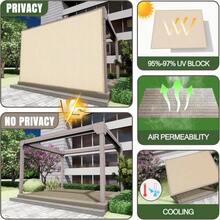 Vexoria 5'X 10' Pergola Shade Cover With Bungee Balls, Mocha Outdoor Sun Shade Cloth With Grommets UV Block Privacy Screen For Patio, Garden, Backyard - ColorG - 查看 4