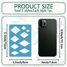 GORGECRAFT 2 Styles Teardrop Earring Template Reusable Diamond Jewelry Shape Templates Geometric Stencils Leather Earring Acrylic Cutting Stencil For Bracelets Earrings DIY Crafts Making 3.5 X 5.1 - As Pic - View 3