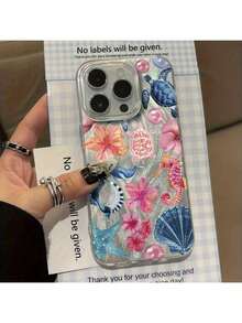 [Funda de Teléfono de Vida Marina] Funda Transparente de Vida Marina para iPhone 16, 16 Pro, 16 Pro Max, 15, 14, 13, 11 |   Diseño elegante y sofisticado |   Adecuado para hombres y mujeres - Blanco - Ver 5