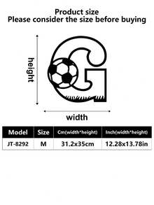1 pieza Decoración de pared para exteriores, Logotipo inicial, Letra entrelazada de fútbol de metal, Decoración de arte de pared, Decoración de pared de metal clásica de fútbol, Material resistente, Calidad superior, Diseñado con un tema de fútbol, Adecuado para el hogar, la oficina, el dormitorio, la sala de estar, el jardín y otras escenas, Un regalo ideal para los fanáticos del deporte, Una decoración de logotipo de metal personalizada artística y moderna, Una excelente opción para regalos de inauguración de la casa, cumpleaños y días festivos, decoración de habitaciones, decoración de dormitorios, hogar - Multicolor - Ver 72