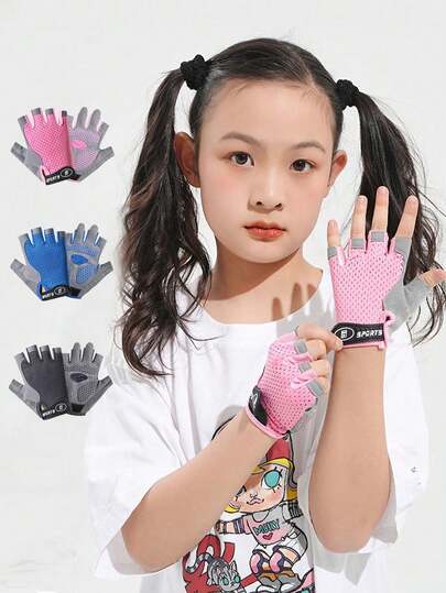 1 Par/3 Pares de Guantes de Malla Ajustables para Niños, Multicolor y Tallas, Transpirables y Antideslizantes, Duraderos, Adecuados para Niños de 3 a 12 Años para Actividades al Aire Deportes