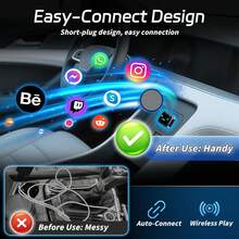 Wireless CarPlay Adapter For IPhone And Android Phones, USB-C Mini Dual Screen Adapter, Stable And Fast Connection, Plug And Play Design - M5 - View 7