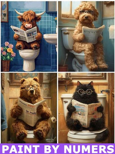 1Pc Paint By Numbers Kit For Adults Beginner, DIY Custom Portrait Pet Dog Animal Family Photo To Canvas Painting, Easy Modern Landscape Floral Art, Oil & Acrylic Paint By Number For Adults No Framed(40*50cm/16*20 Inch)