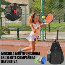 Bolsa de Tenis, Mochila Padel Resistente Agua Raquetero, Cruzada Mochila Tennis Bag para Hombres y Mujeres pare Termo, Ropa, Bádminton, Pickleball y Otros Accesorios(Negro) - Multicolor - Ver 8