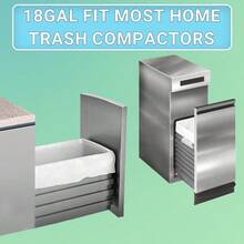 WSXC 18 Gallon Heavy Duty Compactor Trash Bags 2 Mil THICK 50 Count Reinforced Drawstring Garbage Liners Fit 13-18 Gallon Compatible With Kitchenaid Whirpool GE 15 Inch Compactors GRAND SAVE! - 18Gallon - 查看 4