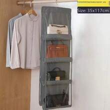 Expansor de armario instantáneo: Organizador colgante de 6/8 ranuras - ¡Sin herramientas, sin agujeros! Almacenamiento plegable para zapatos, juguetes y ropa. - Multicolor - Ver 17