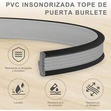 Guardapolvo para Puerta, Burlete y Cubre Polvo para Puerta, Fácil Instalación, Silicón Premium para Puertas Interiores/Exteriores, Ideal para Hogares y Oficinas (Gris, Talla única) - Gris-Talla única - Ver 4