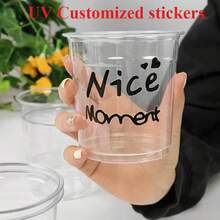 Transparent Crystal Sticker With Logo, Customized UV Transfer Film, Transparent Waterproof Printed Sticker, Suitable For Packaging Boxes, Greeting Cards, Weddings, Birthdays, Etc. - Multicolor - View 1