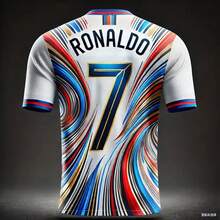 Edición Especial AI  No. 7 Kits de camisetas de fútbol coloridas transpirables de secado rápido que absorben el sudor para adultos y niños - CK175 - Ver 2