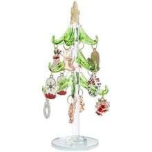 Running Arbolito Navideño Verde con Adornos metálicos | Árbol de Navidad | Decoración de Navidad para Sala, Comedor o Escritorio | Color Verde | 15 cm(default) - Multicolor - Ver 2