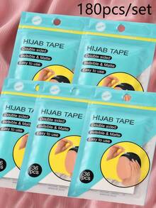 1pack Hijab Tape, Invisible Anti-Slip Adhesive Tape For Headscarf Fashionable Brooch For Dress