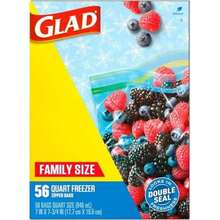 Glad Storage Bags, Freezer Zipper Gallon, 40 Count (Pack of 4)(Bolsas congeladoras de cuarto de galón) - Multicolor - Ver 8