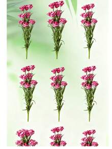 1 pieza/3 piezas Flores de rosa artificiales, decoración del hogar - Rosa Fucsia - Ver 10