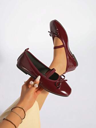 2025 Nuevos zapatos casuales de mujer de color melón sólido con lazo, cómodos y ligeros para uso al aire libre, oficina y uso diario