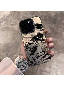 Fast EU Shipping (DE & ES)   Popular Anime One Piece Ace-Themes Creative Phone Case, Compatible With 17, 16E, 16, 15, 14, 13, 12, 11 Mini, Pro, Max, Air, X, XR, XSMAX, 8, 7 Plus Models, Matte Shockproof Phone Case - 透黑 - 查看 4