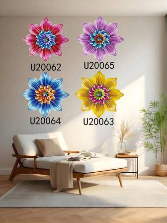 1 st (20-60 cm), färgglad//gränsöverskridande het, metall, väggdekoration med flerskiktade blommor i metall, konstnärlig blommig stil, detaljerade livfulla flerskiktade blommor, träffar för natur- och heminredningsälskare, blomstertema – perfekt för Halloween/jul/barnens dag, hemmafester/gör-det-själv-projekt/inflyttningsfester, vardagsrum/sovrum/studio/balkong, vår/sommar, dekorativ upphängning.